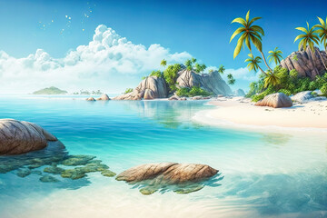 Plakat panorama of the exotic island