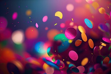 falling colorful confetti in the party ,generative ai content by Midjourney