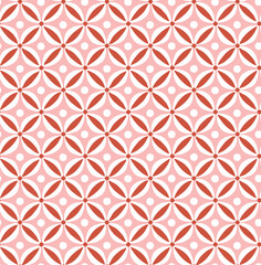 Abstract Retro Geometric Dots Florals Psychedelic Minimalist Seamless Pattern Trendy Fashion Colors Tile Style Concept Perfect for Allover Fabric Print or Wrapping Paper