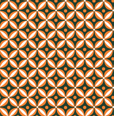 Abstract Retro Geometric Dots Florals Psychedelic Minimalist Seamless Pattern Trendy Fashion Colors Tile Style Concept Perfect for Allover Fabric Print or Wrapping Paper