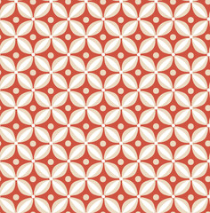 Abstract Retro Geometric Dots Florals Psychedelic Minimalist Seamless Pattern Trendy Fashion Colors Tile Style Concept Perfect for Allover Fabric Print or Wrapping Paper