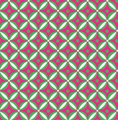 Abstract Retro Geometric Dots Florals Psychedelic Minimalist Seamless Pattern Trendy Fashion Colors Tile Style Concept Perfect for Allover Fabric Print or Wrapping Paper