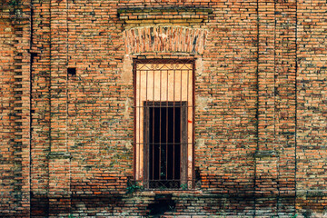 Windows of old abandoned building