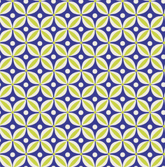 Abstract Retro Geometric Dots Florals Psychedelic Minimalist Seamless Pattern Trendy Fashion Colors Tile Style Concept Perfect for Allover Fabric Print or Wrapping Paper