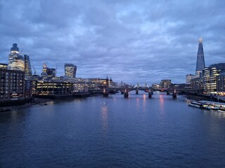 Naklejka premium London, United Kingdom - February 2nd 2023: London skyline by night