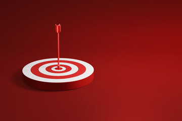target concept 3d illustration.