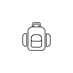 Backpack icon, school bag trendy flat style. simple design for graphic, logo, website, social media, UI, mobile app, EPS10