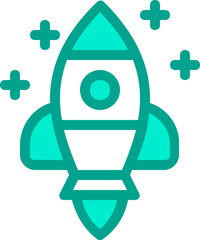 Rocket Color Icon