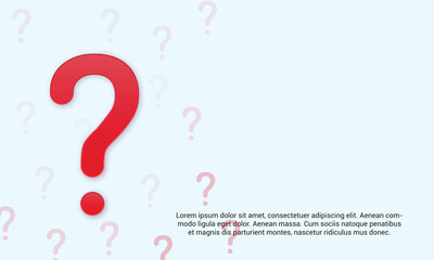 Editable question mark banner template