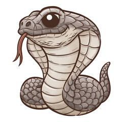 Fototapeta premium Vector Illustration of Cartoon Snake. King cobra