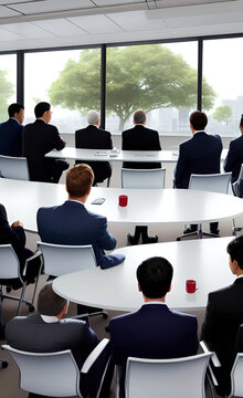 Businessmen in a meeting - Created with Generative AI Technology