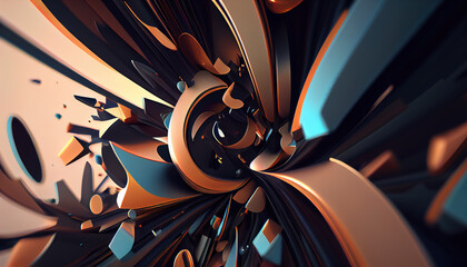 Abstract background - Abstract Style: Modern Abstract Illustration with Bold Colors and Geometric Shapes - generated ai.