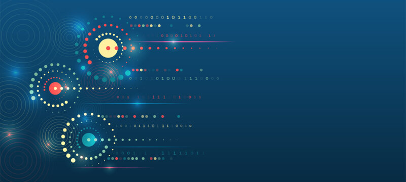 Sorting a large amount of data on a dark background. Structuring the flow of information. Data analytics concept. Futuristic file organized.