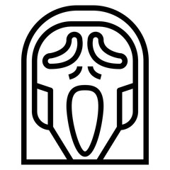 serial killer line icon style
