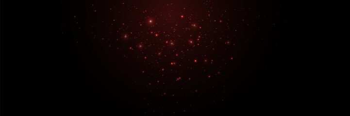 Red bokeh light background. Glitter effect with particles. Magic dust. Glitter blur texture.