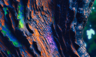 Fototapeta na wymiar A close-up of the bark of a tree, capturing its unique pattern and texture