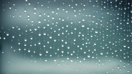 rain drops on window - generative ai illustration