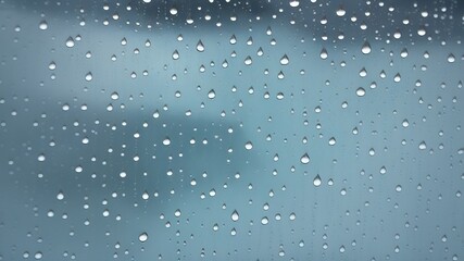 rain drops on window - generative ai illustration