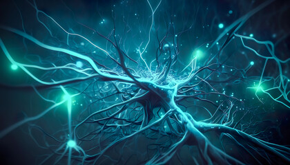 Neuron / Neural Network - Abstract Background - Generative AI