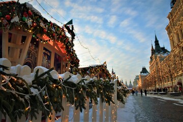 Christmas Fair on the Red Square in Moscow