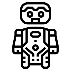 robot line icon style