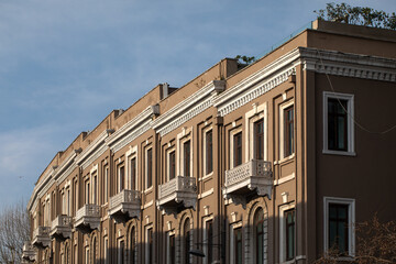 Fototapeta premium A complex of restored houses in Istanbul.