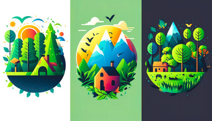 Fototapeta premium World environment and earth day concept, generative AI.