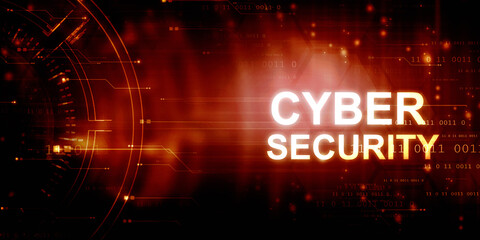2d illustration abstract Cyber security

