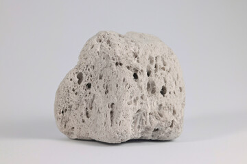 Pumice is a volcanic rock that consists of highly vesicular rough-textured volcanic glass