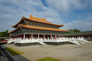 Fototapeta na wymiar Kaohsiung, Taiwan - February 9, 2023: The Kaohsiung Confucius Temple is located near Lotus Pond in Kaohsiung, Taiwan.