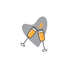 drink icon illustration design element glass vector