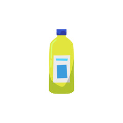 Gel or soap for cleaning and disinfection flat vector illustration isolated.