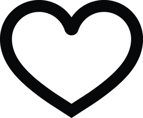big heart icon in line style isolated on white background