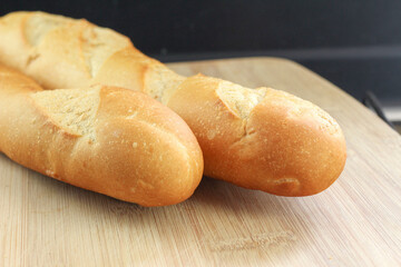 Two loaf of fresh french baguette bread