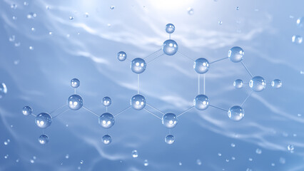 safrole molecular structure, 3d model molecule, mdma, structural chemical formula view from a microscope