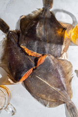 Salted dried fish. Fish appetizer for beer