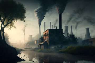 Fototapeta premium Toxic environment - Generative AI