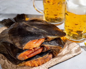 Salted dried fish. Fish appetizer for beer
