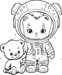 Astronauta con peluche © Antonio