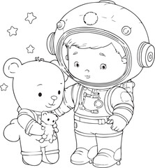 Astronauta con peluche © Antonio
