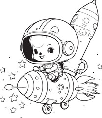 Astronauta y cohete © Antonio