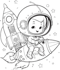 Astronauta y cohete © Antonio