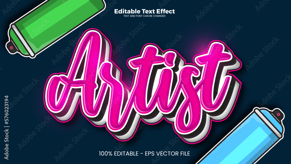 Sticker artist editable text effect in graffiti trend style - Stickers
