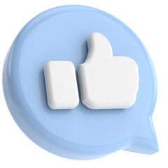 like button. like icon. 3D illustration.