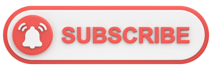 Subscribe button. Subscribe icon. 3D illustration.