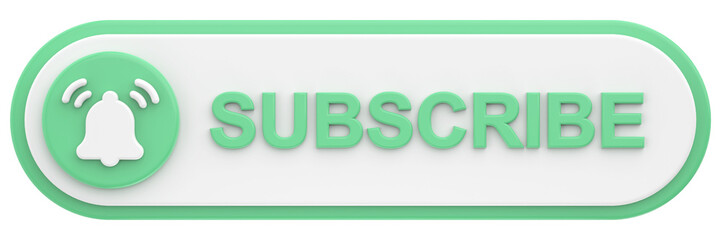 Subscribe button. Subscribe icon. 3D illustration.