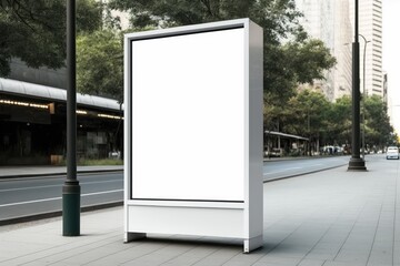 White advertising billboard mockup, Generative AI