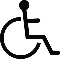 disabled parking sign . Disabled handicap icon . Disabled wheelchair icon . Handicap icon	