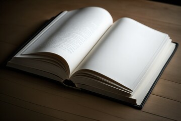 open book on wooden background