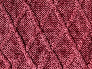 Organic knit material with macro weave threads.